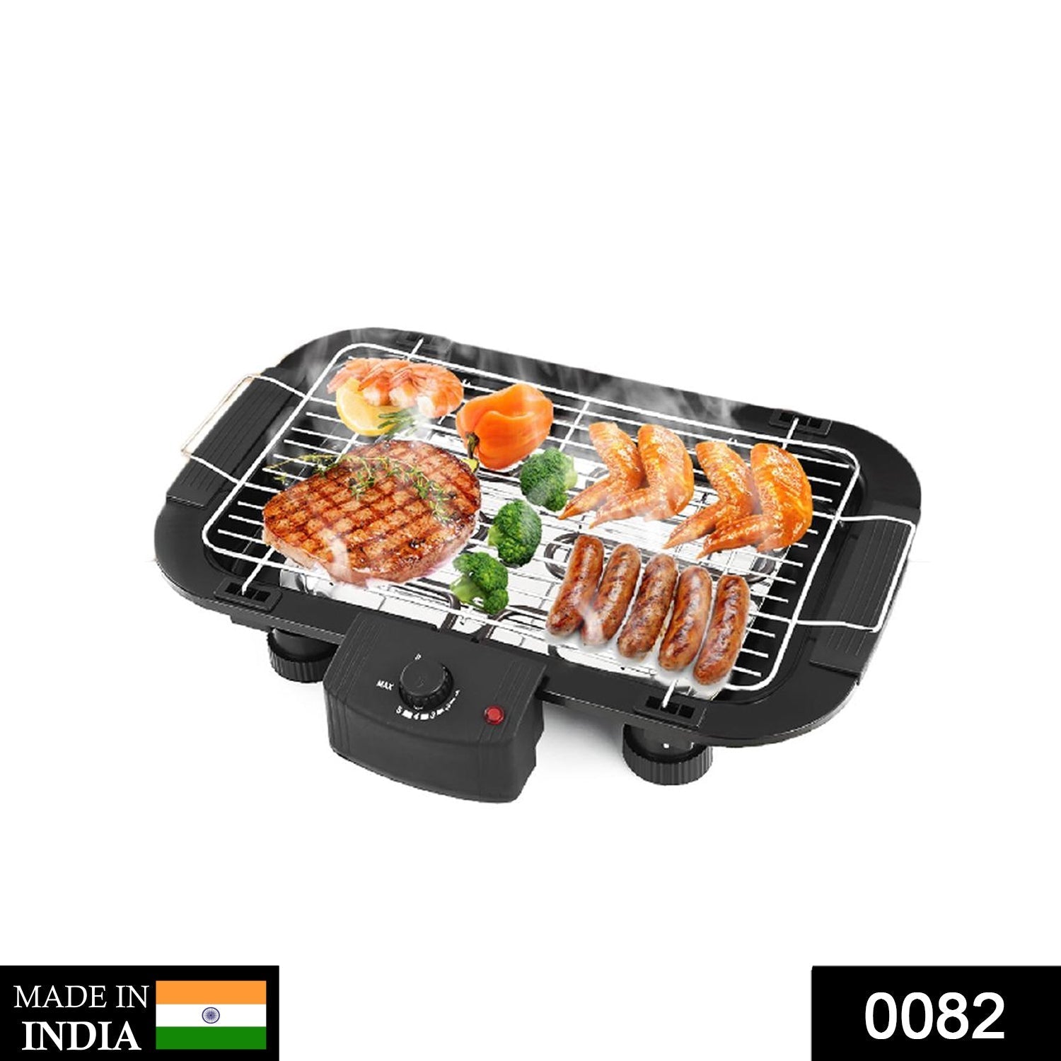 Electric grill with smoke-free design. Electric grill with smoke-free design.